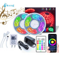 LED Strip Lights 32.8FT/10M 300 LEDs IP65 5050 Music Sync Color Changing Flexible Tape Light Kit with APP Controller